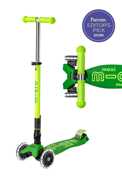 Maxi Deluxe Foldable LED Scooter - Shocking Pink