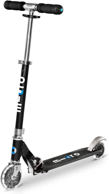 Micro Sprite Led Black kick scooter for kids — outdoor folding scooter available in Lebanon