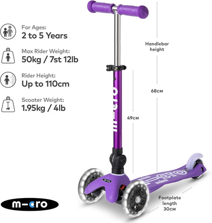 Mini Deluxe Foldable Led Scooter