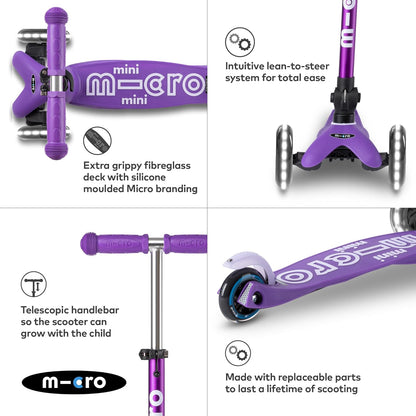 Mini Deluxe Foldable Led Scooter