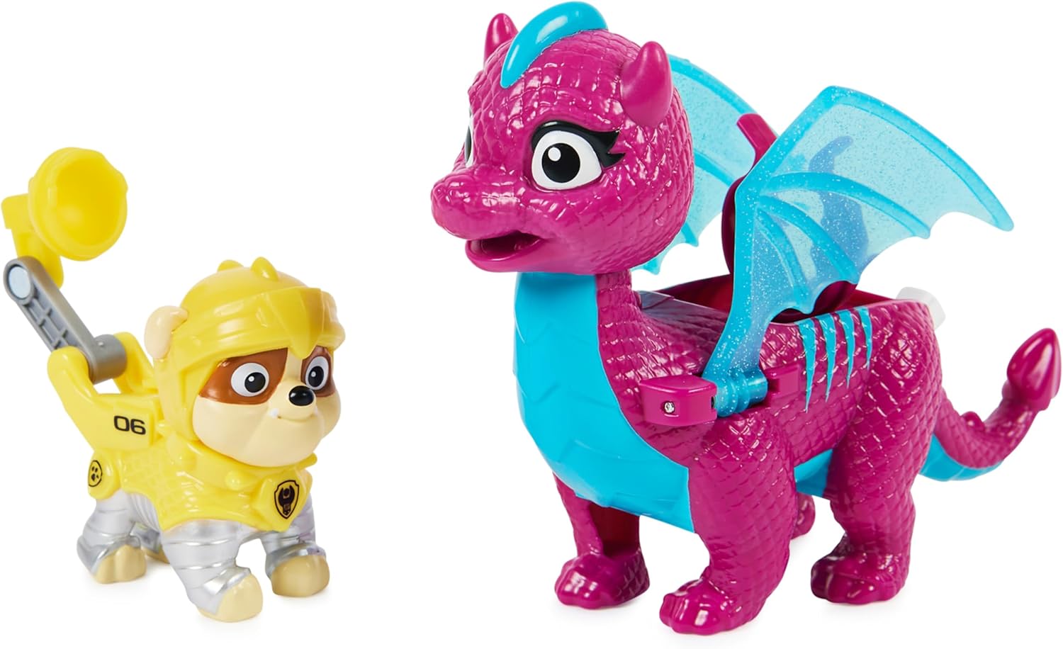 Paw Patrol Rescue Knights Rubble and Dragon Blizzie Action Figures The Toy Store - Toys