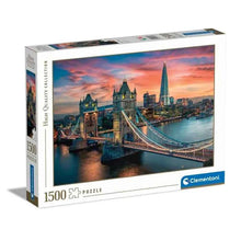Clementoni 1500-piece jigsaw puzzle box featuring London skyline and Tower Bridge
