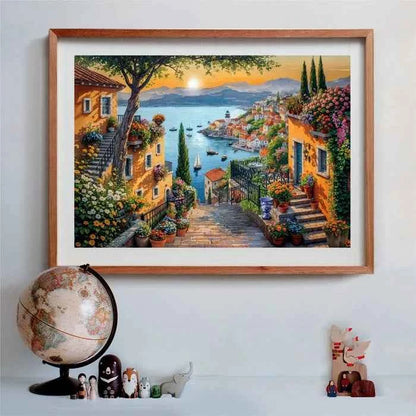 Steps to the Harbor 1500 Piece Jigsaw Puzzle