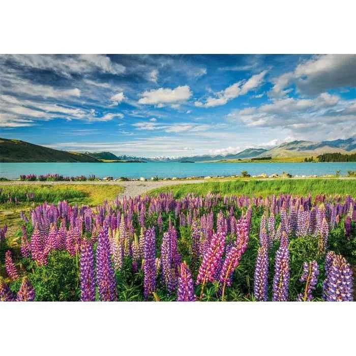 Lupins at Lake Tekapo 1500 Piece Jigsaw Puzzle