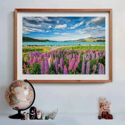 Lupins at Lake Tekapo 1500 Piece Jigsaw Puzzle