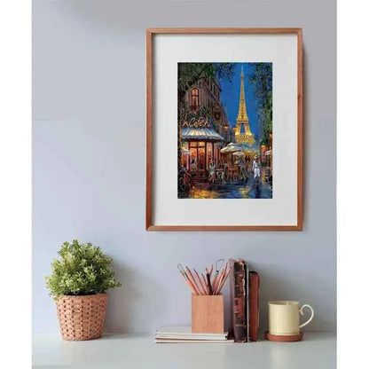 Night at the Eiffel Café 500 Piece Jigsaw Puzzle