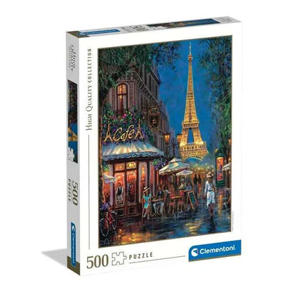 Night at the Eiffel Café 500 Piece Jigsaw Puzzle