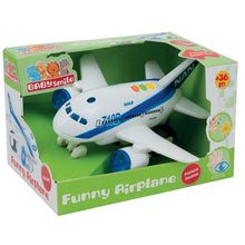 BabySmile boxed Funny Airplane friction toy airplane with light features