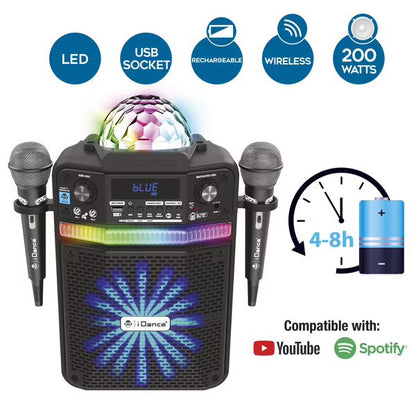 I-Dance Bluetooth Music Speaker and Groove Disco Lights