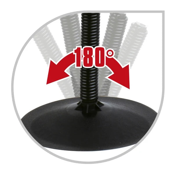 Table punching ball spring stand with flexible 180° motion arrows