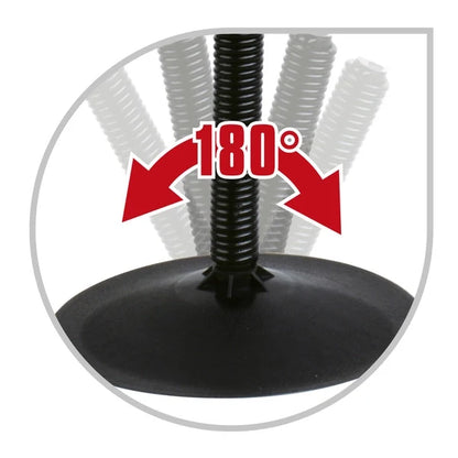 Table punching ball spring stand with flexible 180° motion arrows