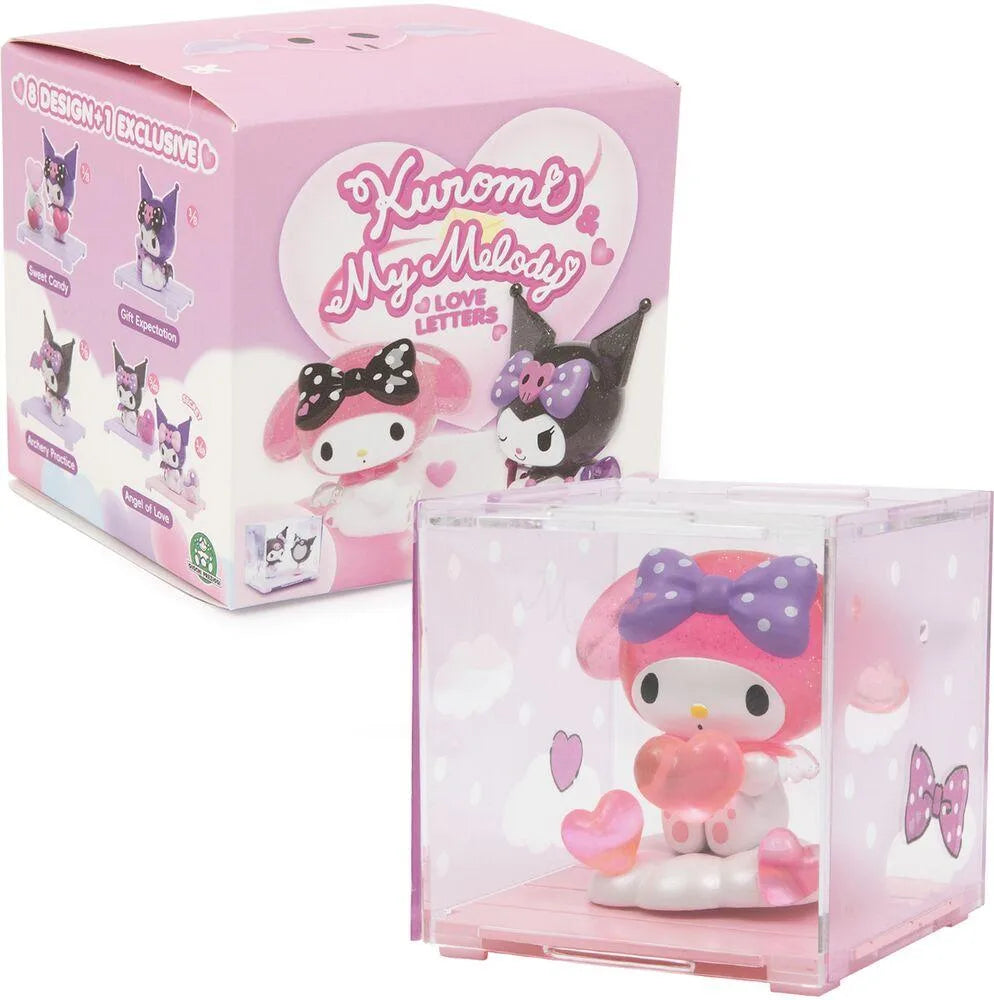 Love Story box assortment set packaging with My Melody-style figure in clear case