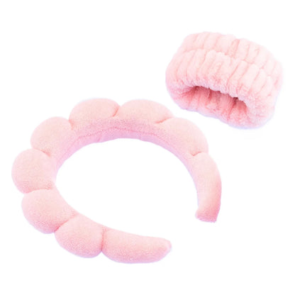 Beauty Routine Spa Accessories, Headband and Wristbands