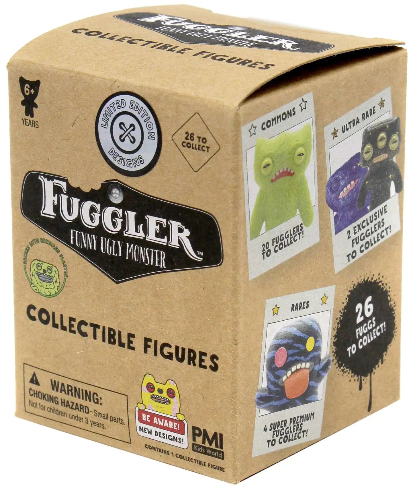 Collectible figures blind box packaging with FUGGLER Ugly Monster artwork