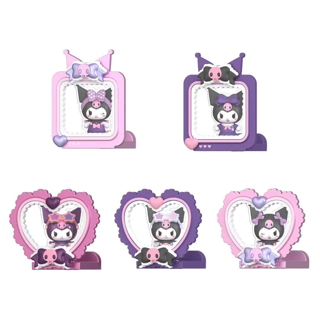Kuromi II Figurenvarianten im Rahmen-Design, rosa und lila