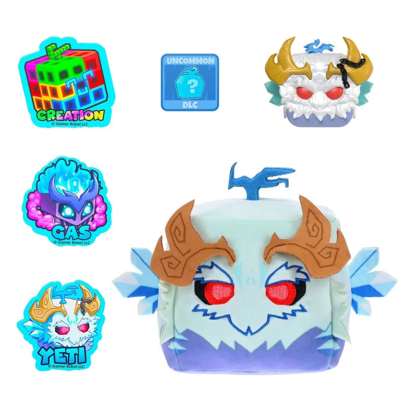 Mystery mini figure set with five character designs: Yeti, Cat, Gas, Creation
