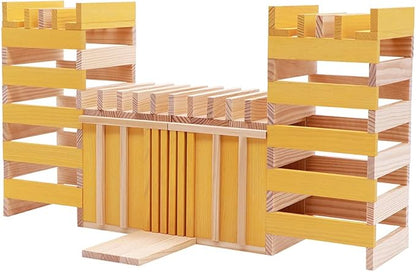 40 Wooden Building Planks - Yellow