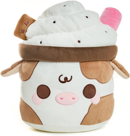 Cuddle Barn Plush Goals - Chocolate Mooshake Super Soft Cute Kawaii Cow Dessert The Toy Store Lebanon, Toys