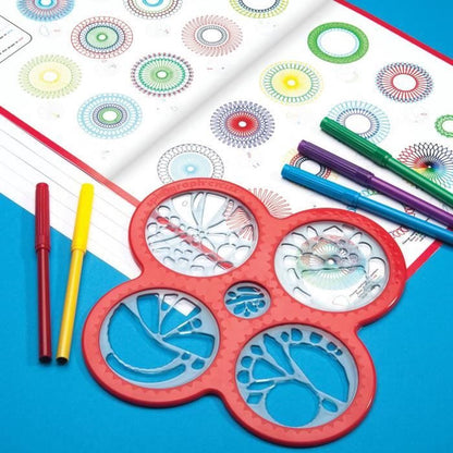 Spirograph Cyclex Set - Art Kit - Rotating Stencil Wheel Creates Countless Designs