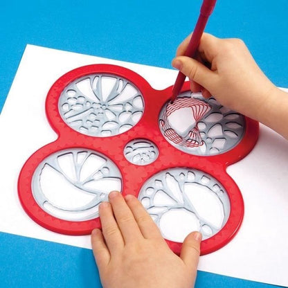 Spirograph Cyclex Set - Art Kit - Rotating Stencil Wheel Creates Countless Designs