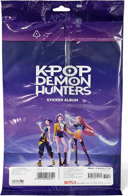 K-Pop Demon Hunters Starter Pack – Sticker Album + 2 Figure Bags