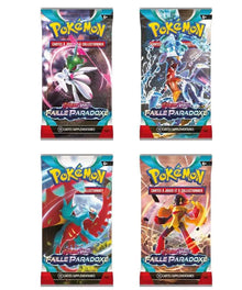 Pokémon Scarlet & Violet Paradox Rift booster blister with four booster packs