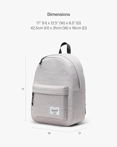 Herschel Classic Backpack 24L - Light Grey Crosshatch