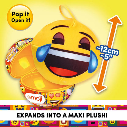 MiraBall Surprises Emoji Toy Blind Capsule with Expandable Memory Foam Plush and Stickers