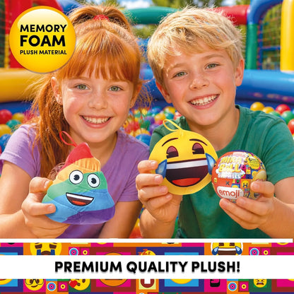 MiraBall Surprises Emoji Toy Blind Capsule with Expandable Memory Foam Plush and Stickers
