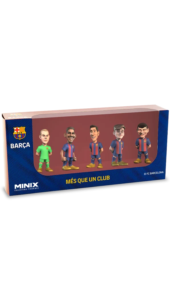 Football FC Barcelona Team 4 7cm Figures Pack of 5