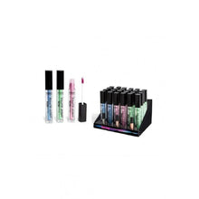 Neon liquid glitter eyeshadow set with multiple color tubes on display