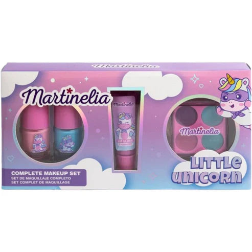 Make-Up Set Little Unicorn gift box with mini makeup palette, lip balm and gloss