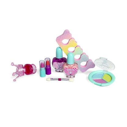 Furry circus makeup bag set: lip balm, compact palettes, brush and accessories