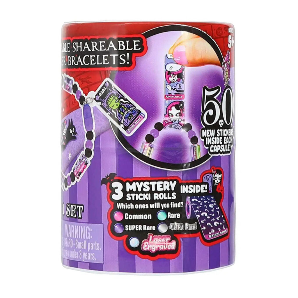 Creepies Mystery Capsule Becher: 3 Mystery Sticker Rolls, Sammel-Details