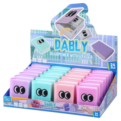 Dably Sharpener with eraser Book Assorted