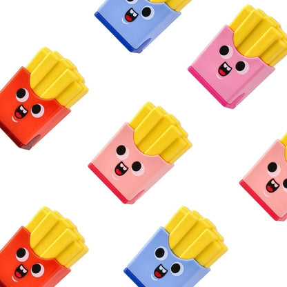 Dos 106 Eraser and dual sharpener French fries Assorted