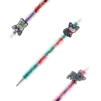 Mistic Erasable pen Blue 0.5mm French bulldog