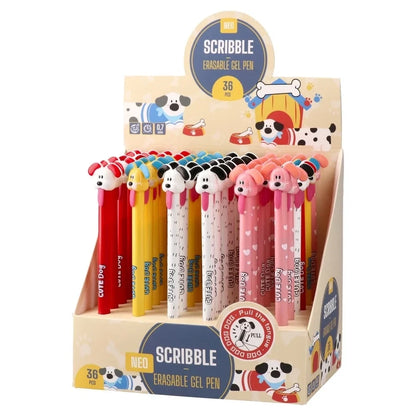 Scribble Erasable gel pen Blue 0.7mm Dog