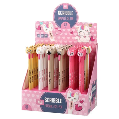 Scribble Erasable gel pen Blue 0.7mm Cat