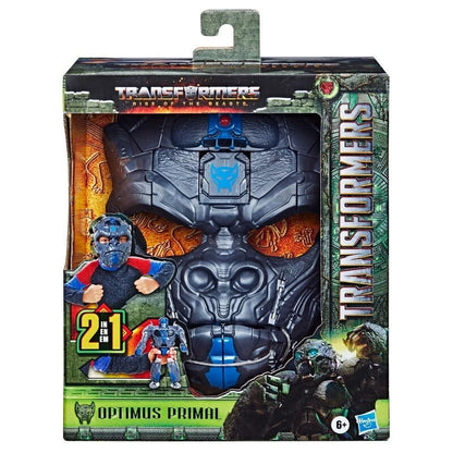 2-in-1 converting mask toy in retail box with gray robot face design