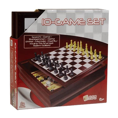 Case of 10 Wooden Games