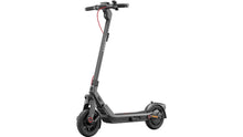 Dark gray electric e-scooter with black wheels and red accent light