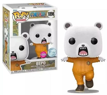 Bepo anime character vinyl figure with white bear head and orange outfit, standing
