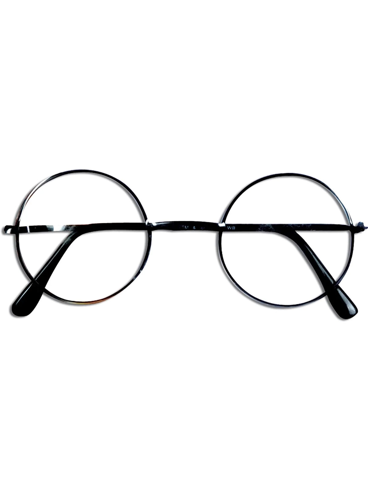 Round black-framed wizard glasses