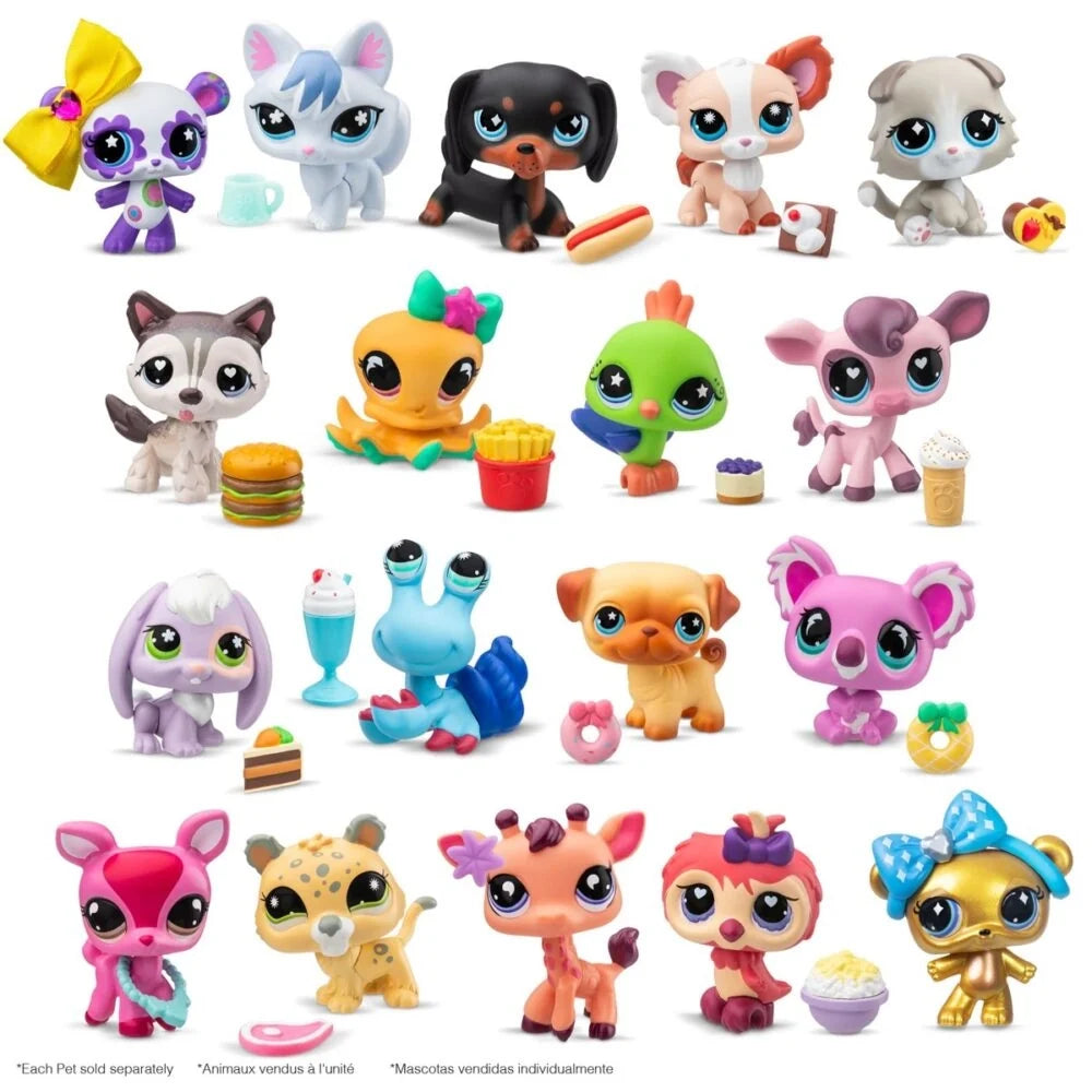 Collectible pet surprise toy figures, assorted cute animal characters