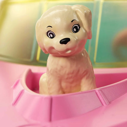 Barbie Doll and Boat Playset with Pet Puppy, Life Vest and Beverage Accessories