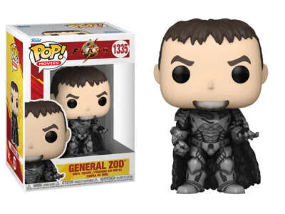 General Zod collectible figure in black suit, front view with box