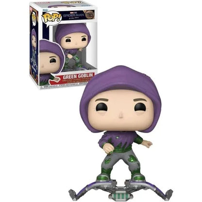 Funko Pop Green Goblin vinyl figure, purple hood and green-glowing accents