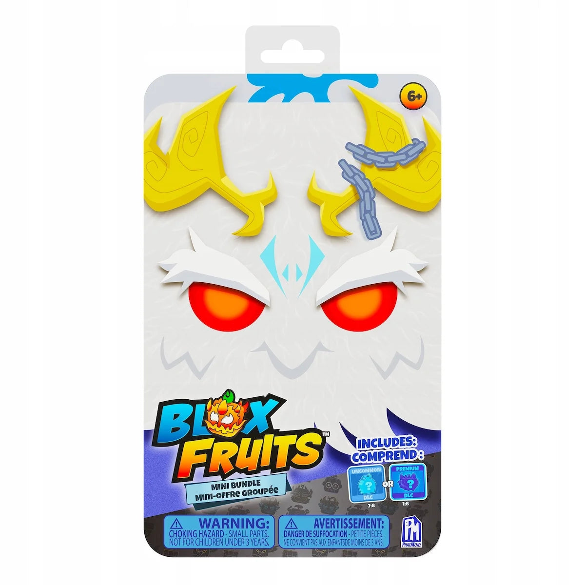 Blox Fruits mystery mini bundle blister pack with white and yellow character figure