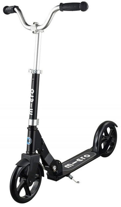 Black Micro cruiser scooter with handlebar grips, stem, and two wheels